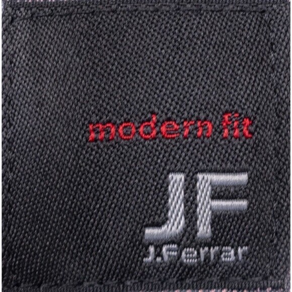 JF Ferrar 2-Pcs Suit Gray Modern Fit Jacket Blazer Sz 40L Pants 34X32 EUC Poly - Picture 10 of 16